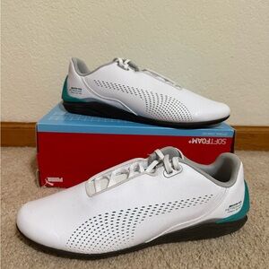 PUMA AMG Mercedes Benz FORMULA ONE TEAM Drift Cat Decima WHITE BENZ Sz 11.5